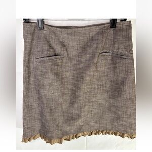 Matilda Jane Ruffle Hem Mini Pencil Skirt Brown Small